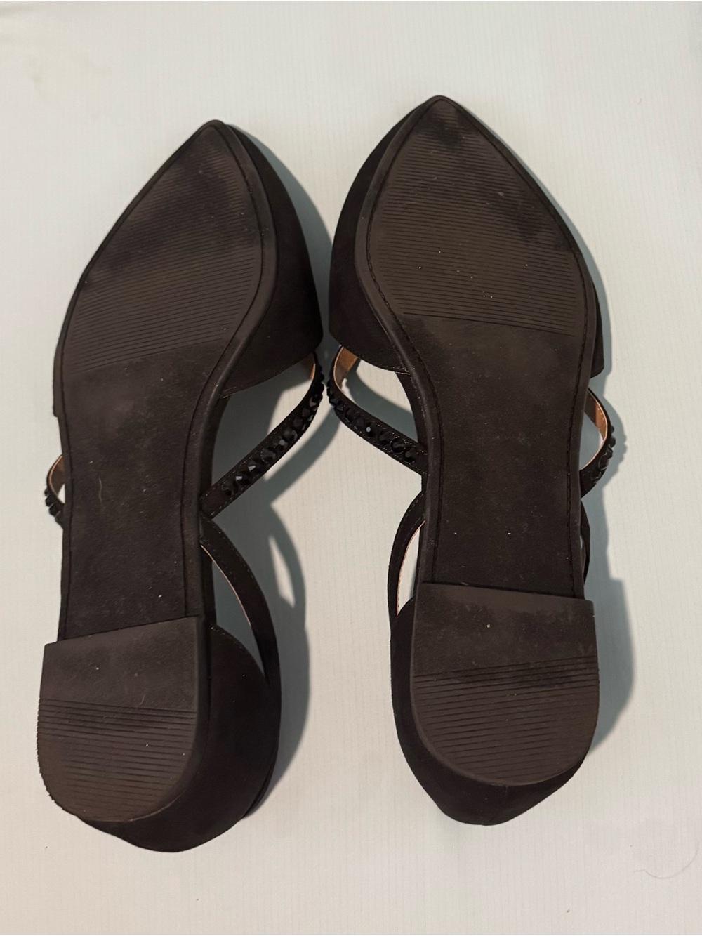Torrid Size 12WW  pointed flats with rhinestone trim - Picture 2 of 4
